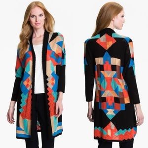 Nic & Zoe Wonderland Crochet Knit
Geometric Open Long Cardigan